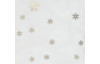 Vianočný dekoračný vankúš Zlaté vločky 45x45 cm, biely