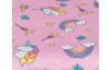 Detský prehoz na posteľ Jednorožce a dúhy, ružový, 170x210 cm