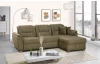 Rohová sedacia súprava Ontario, olivovo zelená látka, pravý roh