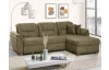 Rohová sedacia súprava Ontario, olivovo zelená látka, pravý roh