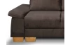 Rohová sedacia súprava Chivas 2A, hnedá látka, pravý roh