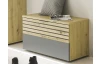 Predsieňová lavica s botníkom Milan, dub artisan/šedá