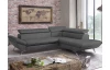 Rohová sedacia súprava Estelle, dymovo šedá látka, pravý roh