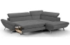 Rohová sedacia súprava Estelle, dymovo šedá látka, pravý roh