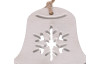 Vianočné ozdoby (8 ks) Zvonček, biele drevo