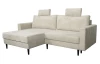 Rohová sedacia súprava Livorno, krémová, štruktúrovaná látka