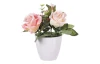 Umelá kvetina Ruža v kvetináči, ružová