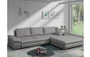 Rohová sedacia súprava Bono, stredne šedá látka