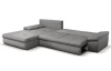 Rohová sedacia súprava Bono, stredne šedá látka
