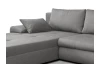 Rohová sedacia súprava Bono, stredne šedá látka