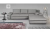 Rohová sedacia súprava Bono, stredne šedá látka