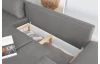 Rohová sedacia súprava Bono, stredne šedá látka
