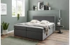 Posteľ boxspring Aston 180x200 cm, stredne šedá látka