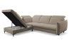 Rohová sedacia súprava Glow, taupe látka, ľavý roh