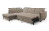 Rohová sedacia súprava Glow, taupe látka, ľavý roh