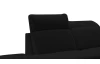 Rohová sedacia súprava Glow, čierna látka, ľavý roh