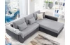 Rohová sedacia súprava Torgau, šedá/svetlo  šedá tkanina