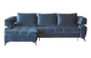 Rohová sedacia súprava Paris, modrá látka, ľavý roh