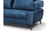 Rohová sedacia súprava Paris, modrá látka, ľavý roh