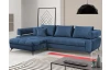 Rohová sedacia súprava Paris, modrá látka, ľavý roh