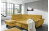 Rohová sedacia súprava Speedway, žltá látka, ľavý roh