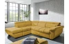 Rohová sedacia súprava Speedway, žltá látka, ľavý roh