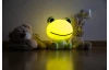 Detská LED stolná lampa Žaba, zelená