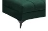 Rohová sedacia súprava Paris, tmavo zelená látka, pravý roh