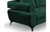 Rohová sedacia súprava Paris, tmavo zelená látka, pravý roh