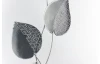 Kovová nástenná dekorácia Lístočky 30x75 cm