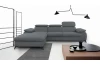 Rohová sedacia súprava Scala, ocelovo šedá látka, ľavý roh
