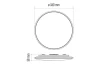 Stropné/nástenné LED osvetlenie Alvi 36 cm s rámčekom, a ovládačom
