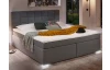 Posteľ boxspring s osvetlením Fargo 180x200 cm, šedá látka