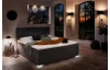 Posteľ boxspring s osvetlením Fargo 180x200 cm, šedá látka