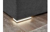 Posteľ boxspring s osvetlením Fargo 180x200 cm, šedá látka