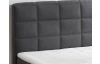 Posteľ boxspring s osvetlením Fargo 180x200 cm, šedá látka