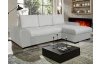 Rohová sedacia súprava Salsa, sivá ekokoža/sivá látka so štruktúrou