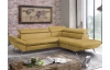 Rohová sedacia súprava Estelle, žltá látka, pravý roh