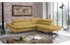 Rohová sedacia súprava Estelle, žltá látka, pravý roh