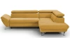 Rohová sedacia súprava Estelle, žltá látka, pravý roh