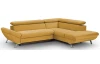 Rohová sedacia súprava Estelle, žltá látka, pravý roh