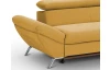 Rohová sedacia súprava Estelle, žltá látka, pravý roh
