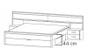Posteľ s nočnými stolíkmi Cham 180x200 cm, so zásuvkami