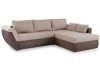 Rohová sedacia súprava Torgau, hnedá/béžová tkanina