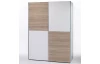 Šatníková skriňa Puls, biela/dub sonoma