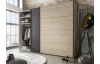 Šatníková skriňa Brüssel, 250 cm, kamenný dub/šedá