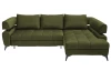 Rohová sedacia súprava Paris, machová zelená látka, pravý roh