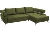 Rohová sedacia súprava Paris, machová zelená látka, pravý roh