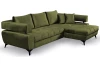 Rohová sedacia súprava Paris, machová zelená látka, pravý roh