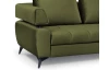 Rohová sedacia súprava Paris, machová zelená látka, pravý roh